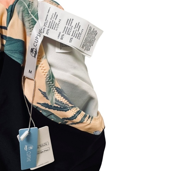 Nwt Cupshe Women Swim Melissa Floral Halter Back Tie One Piece Swimsuit medium - Picture 5 of 7